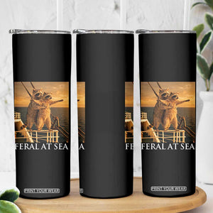 Vintage Feral At Sea Cruise Skinny Tumbler Funny Raccoon Parody Movie TS14 Print Your Wear