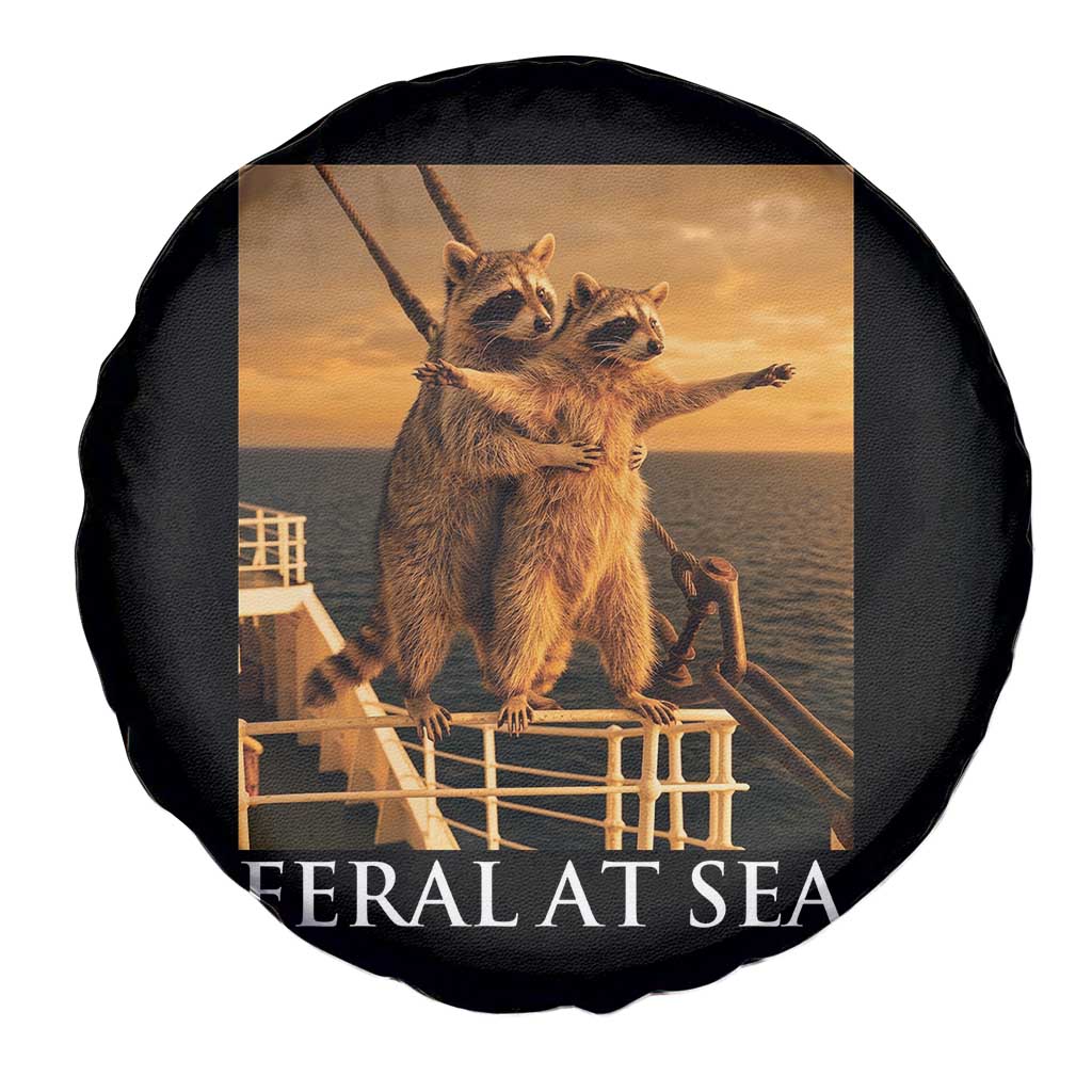 Vintage Feral At Sea Cruise Spare Tire Cover Funny Raccoon Parody Movie TS14 Print Your Wear