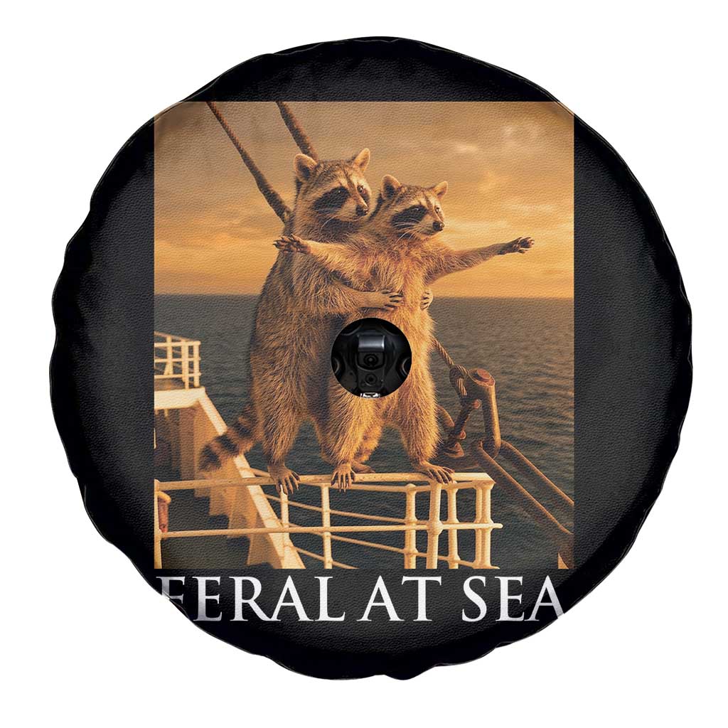 Vintage Feral At Sea Cruise Spare Tire Cover Funny Raccoon Parody Movie TS14 Print Your Wear