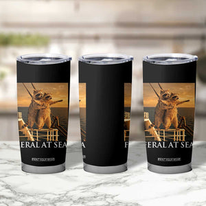 Vintage Feral At Sea Cruise Tumbler Cup Funny Raccoon Parody Movie TS14 Print Your Wear