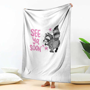 See Ya Soon Raccoon Throw Blanket Funny Last Day Of School TS14 Print Your Wear