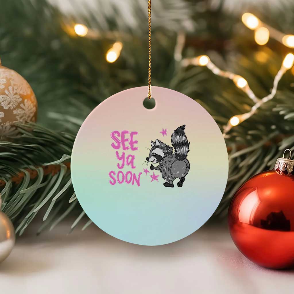 See Ya Soon Raccoon Ceramic Ornament Funny Last Day Of School TS14 1pc Pastel Print Your Wear