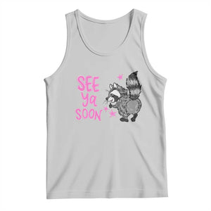 See Ya Soon Raccoon Tank Top Funny Last Day Of School TS14 Ash Print Your Wear