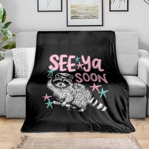 Funny Raccoon Graduation Throw Blanket Senior Grad 2026 See Ya Soon TS14 Print Your Wear