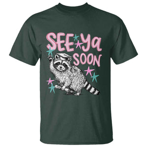 Funny Raccoon Graduation T Shirt Senior Grad 2026 See Ya Soon TS14 Dark Forest Green Print Your Wear