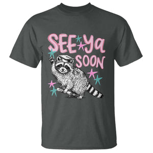 Funny Raccoon Graduation T Shirt Senior Grad 2026 See Ya Soon TS14 Dark Heather Print Your Wear