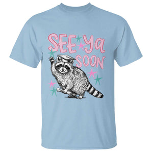 Funny Raccoon Graduation T Shirt Senior Grad 2026 See Ya Soon TS14 Light Blue Print Your Wear