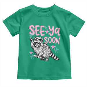 Funny Raccoon Graduation Toddler T Shirt Senior Grad 2026 See Ya Soon TS14 Irish Green Print Your Wear
