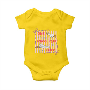 Striped One School Year Later Baby Onesie Funny Goose Teacher Summer TS14 Daisy Print Your Wear