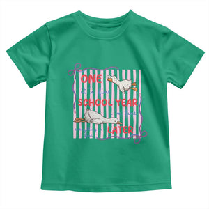 Striped One School Year Later Toddler T Shirt Funny Goose Teacher Summer TS14 Irish Green Print Your Wear
