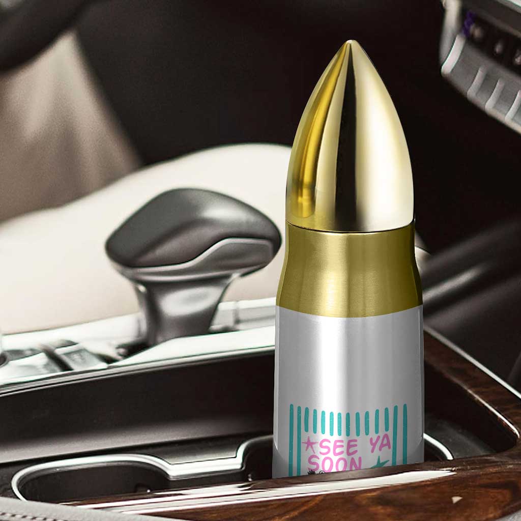 Striped Funny See Ya Soon Racoon Bullet Tumbler Last Day Of School Teacher TS14 Print Your Wear
