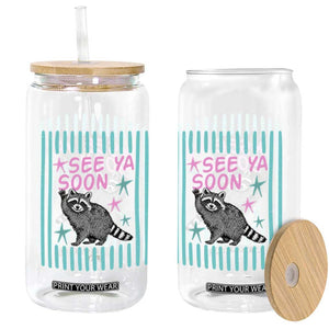 Striped Funny See Ya Soon Racoon Glass Can Last Day Of School Teacher TS14 Print Your Wear