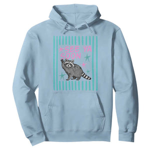 Striped Funny See Ya Soon Racoon Hoodie Last Day Of School Teacher TS14 Light Blue Print Your Wear