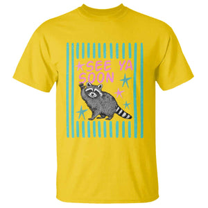 Striped Funny See Ya Soon Racoon T Shirt Last Day Of School Teacher TS14 Daisy Print Your Wear