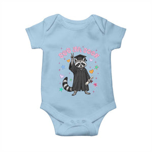 See Ya Soon Raccoon Baby Onesie Funny Raccoon Graduation 2026 TS14 Light Blue Print Your Wear