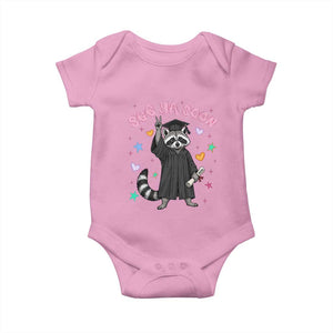 See Ya Soon Raccoon Baby Onesie Funny Raccoon Graduation 2026 TS14 Light Pink Print Your Wear