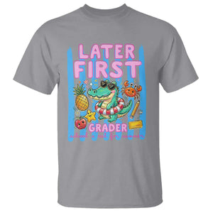 Later First Grader School's Out For Summer T Shirt Last Day Of School Later Gator Alligator TS14 Sport Gray Print Your Wear