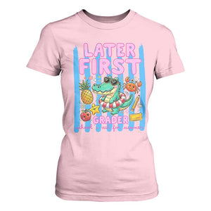 Later First Grader School's Out For Summer T Shirt For Women Last Day Of School Later Gator Alligator TS14 Light Pink Print Your Wear