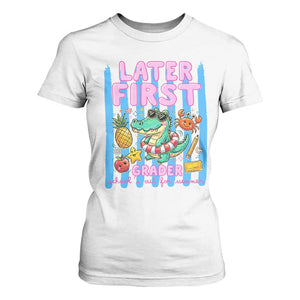 Later First Grader School's Out For Summer T Shirt For Women Last Day Of School Later Gator Alligator TS14 White Print Your Wear