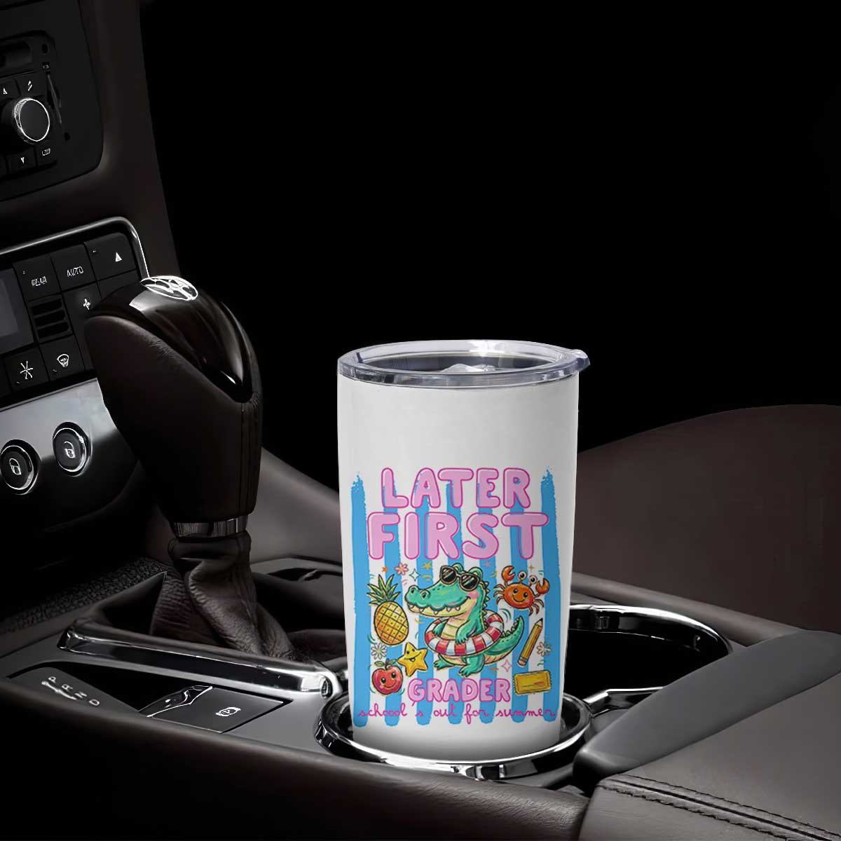 Later First Grader School's Out For Summer Tumbler Cup Last Day Of School Later Gator Alligator TS14 Print Your Wear