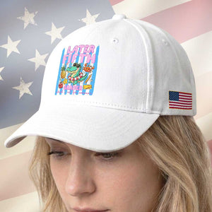 Later Fifth Grader School's Out For Summer Baseball Cap Last Day Of School Later Gator Alligator TS14 Print Your Wear