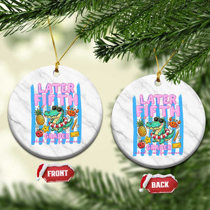 Later Fifth Grader School's Out For Summer Ceramic Ornament Last Day Of School Later Gator Alligator TS14 1pc White Marble Print Your Wear