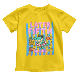 Later Fifth Grader School's Out For Summer Toddler T Shirt Last Day Of School Later Gator Alligator TS14 Daisy Print Your Wear