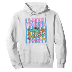 Later Fourth Grader School's Out For Summer Hoodie Last Day Of School Later Gator Alligator TS14 White Print Your Wear