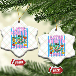 Later Fourth Grader School's Out For Summer Ceramic Ornament Last Day Of School Later Gator Alligator TS14 Print Your Wear