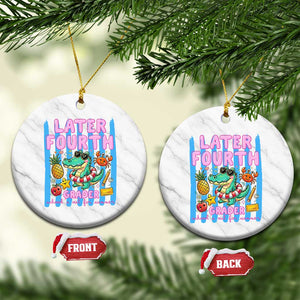 Later Fourth Grader School's Out For Summer Ceramic Ornament Last Day Of School Later Gator Alligator TS14 1pc White Marble Print Your Wear