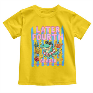 Later Fourth Grader School's Out For Summer Toddler T Shirt Last Day Of School Later Gator Alligator TS14 Daisy Print Your Wear