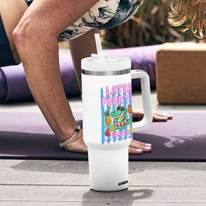 Later Fourth Grader School's Out For Summer Tumbler With Handle Last Day Of School Later Gator Alligator TS14 Print Your Wear