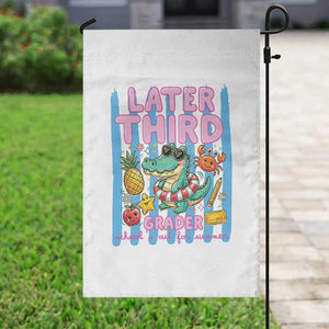 Later Third Grader School's Out For Summer Garden Flag Last Day Of School Later Gator Alligator TS14 Print Your Wear