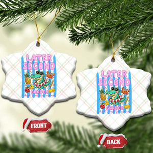Later Second Grader School's Out For Summer Ceramic Ornament Last Day Of School Later Gator Alligator TS14 Print Your Wear