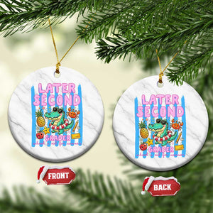 Later Second Grader School's Out For Summer Ceramic Ornament Last Day Of School Later Gator Alligator TS14 1pc White Marble Print Your Wear