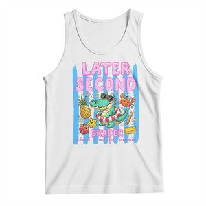 Later Second Grader School's Out For Summer Tank Top Last Day Of School Later Gator Alligator TS14 White Print Your Wear