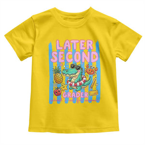 Later Second Grader School's Out For Summer Toddler T Shirt Last Day Of School Later Gator Alligator TS14 Daisy Print Your Wear