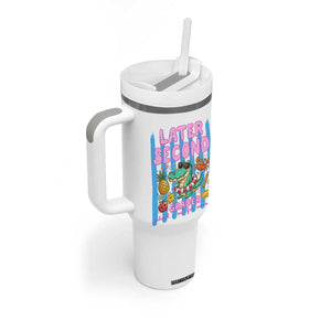 Later Second Grader School's Out For Summer Tumbler With Handle Last Day Of School Later Gator Alligator TS14 Print Your Wear