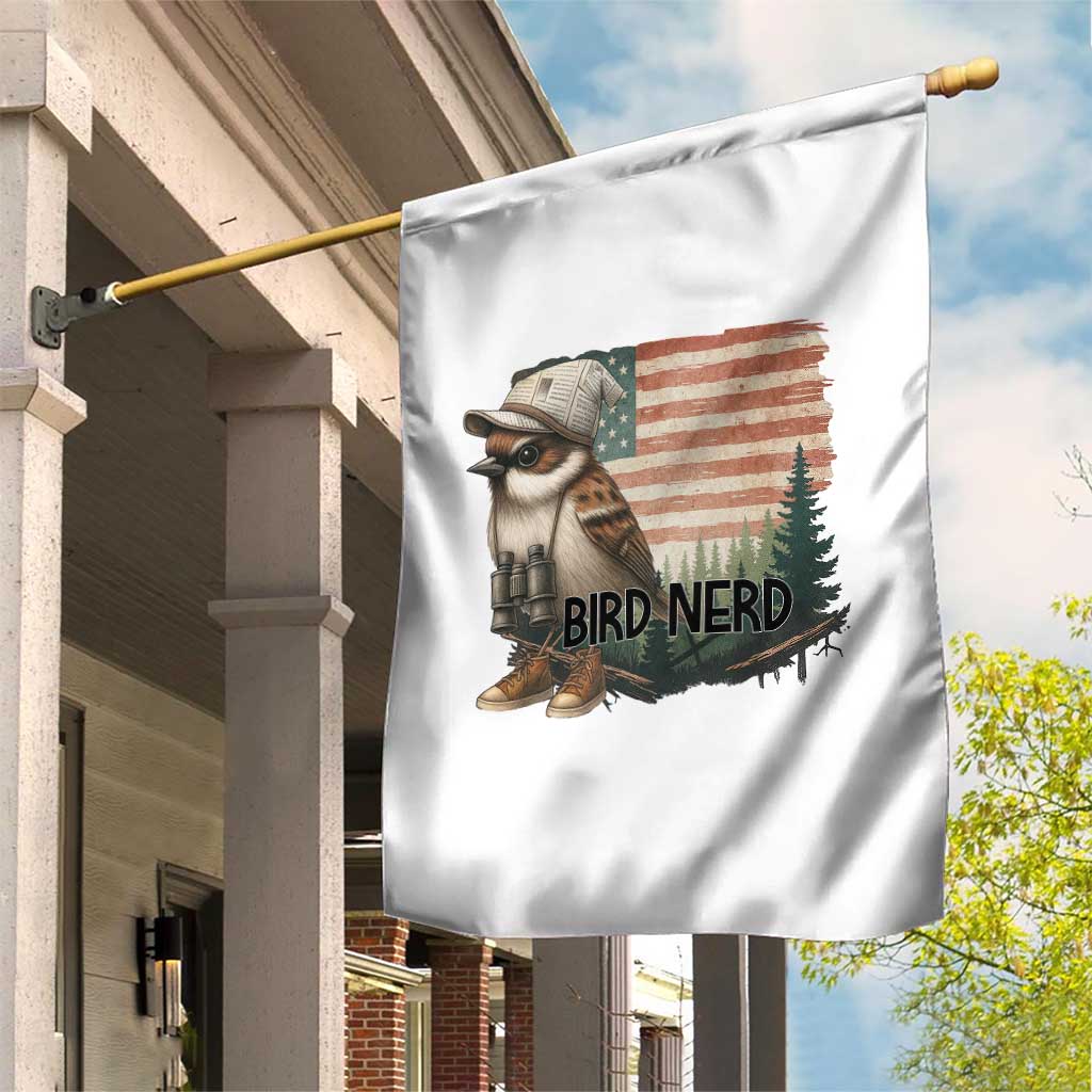 Bird Nerd Garden Flag Funny Bird Watching Patriotic American Flag TS14 Print Your Wear