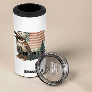 Bird Nerd 4 in 1 Can Cooler Tumbler Funny Bird Watching Patriotic American Flag TS14 Print Your Wear