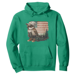 Bird Nerd Hoodie Funny Bird Watching Patriotic American Flag TS14 Irish Green Print Your Wear