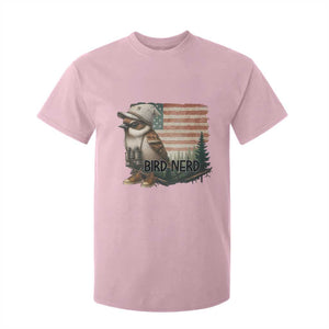 Bird Nerd T Shirt For Kid Funny Bird Watching Patriotic American Flag TS14 Light Pink Print Your Wear