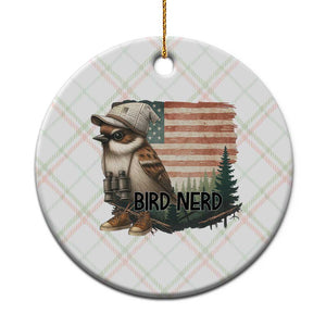 Bird Nerd Ceramic Ornament Funny Bird Watching Patriotic American Flag TS14 1pc Christmas Plaid Print Your Wear