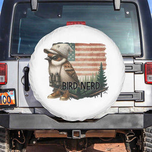 Bird Nerd Spare Tire Cover Funny Bird Watching Patriotic American Flag TS14 No hole White Print Your Wear