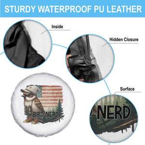 Bird Nerd Spare Tire Cover Funny Bird Watching Patriotic American Flag TS14 Print Your Wear