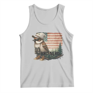 Bird Nerd Tank Top Funny Bird Watching Patriotic American Flag TS14 Ash Print Your Wear
