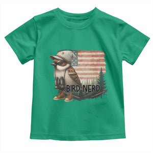 Bird Nerd Toddler T Shirt Funny Bird Watching Patriotic American Flag TS14 Irish Green Print Your Wear