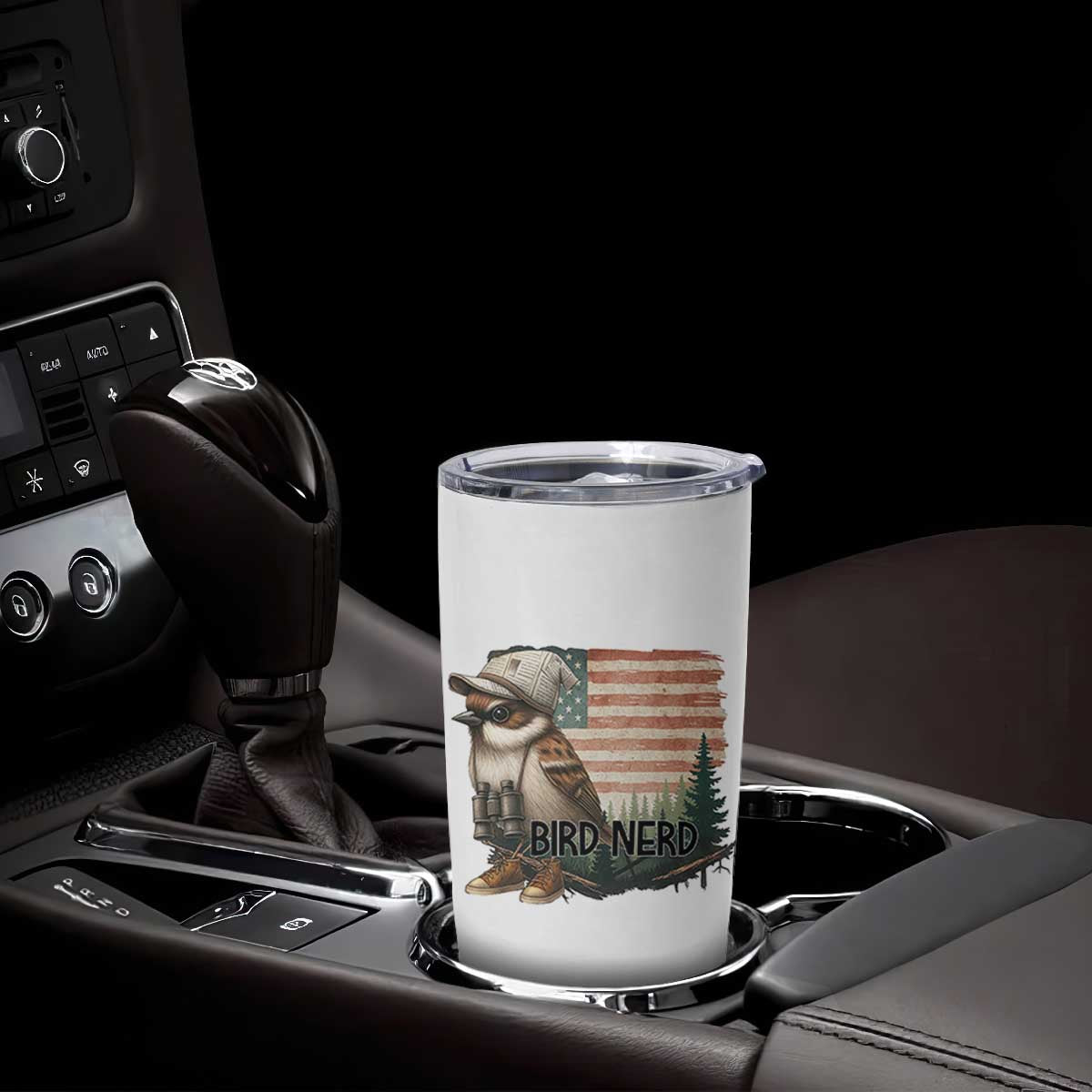 Bird Nerd Tumbler Cup Funny Bird Watching Patriotic American Flag TS14 Print Your Wear