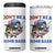 Dont Be A Dumb Bass 4 in 1 Can Cooler Tumbler Funny Patriotic Bass Fishing USA Flag Lover TS14 One Size: 16 oz White Print Your Wear