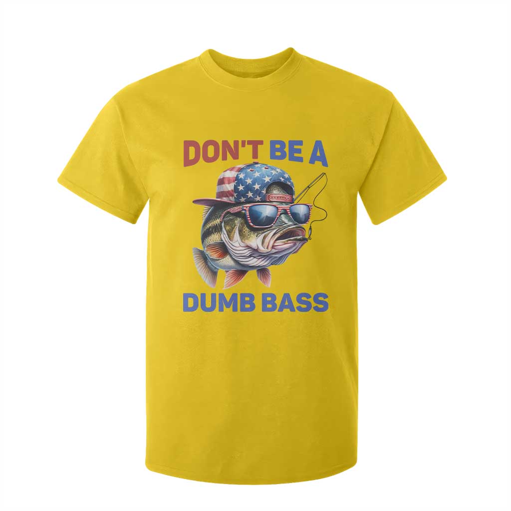 Dont Be A Dumb Bass T Shirt For Kid Funny Patriotic Bass Fishing USA Flag Lover TS14 Daisy Print Your Wear